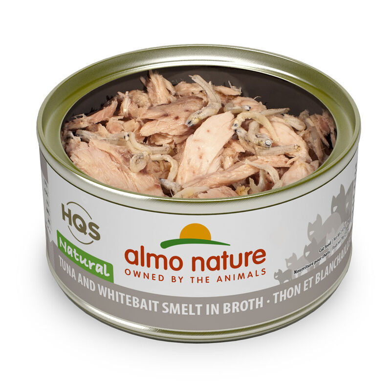 Almo Nature, Can Feline Adult - Tuna & Whitebait in Broth - 2.5 oz - Wet Cat Food image number null