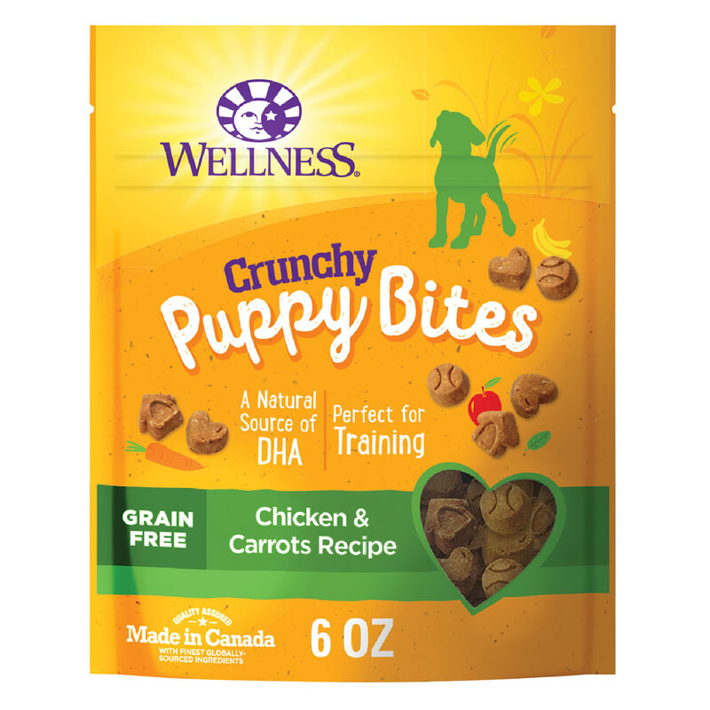 Wellness, Just for Puppy, Chkn&Carrots Crunchy Treats - 6 oz - Dog Treat image number null