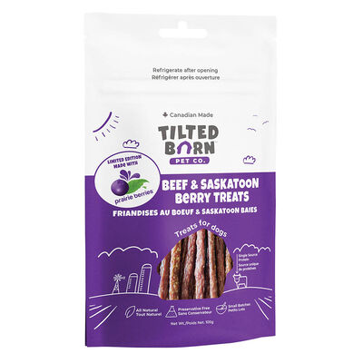 Tilted Barn, Canadian Beef and Saskatoon Berry Treats - 100g