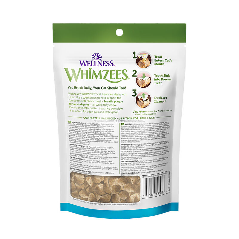 Whimzees, Feline Dental Treats - Chicken & Tuna - 56.69 g image number null