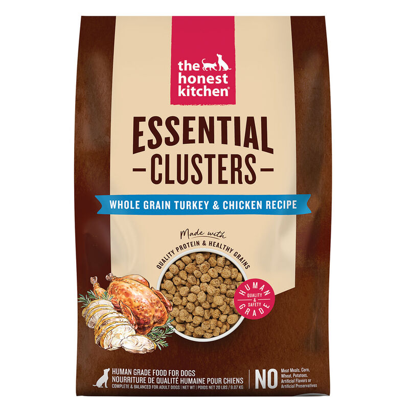 The Honest Kitchen, Essential Clusters - Whole Grain Turkey & Chicken Recipe - Dry Dog Food image number null