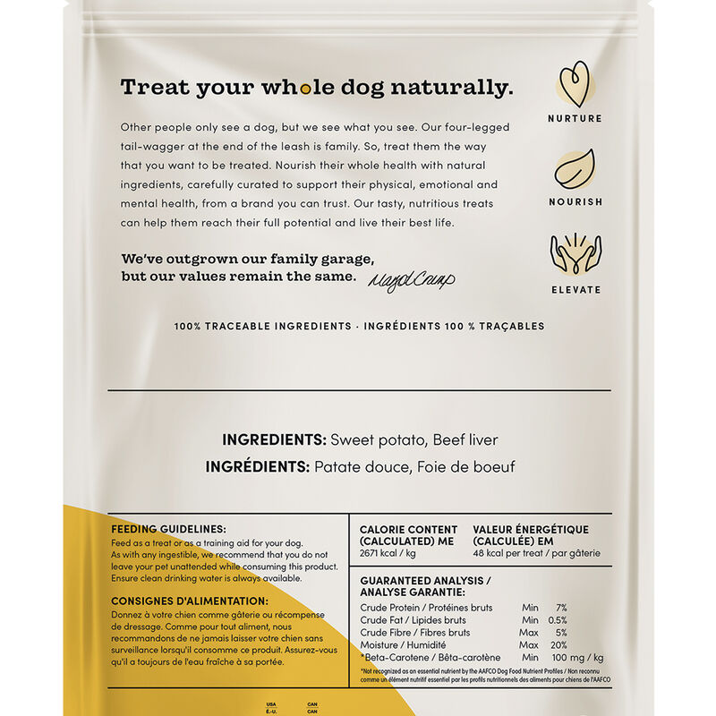 Crumps' Naturals, Sweet Potato Chews with Liver - Dog Treat image number null