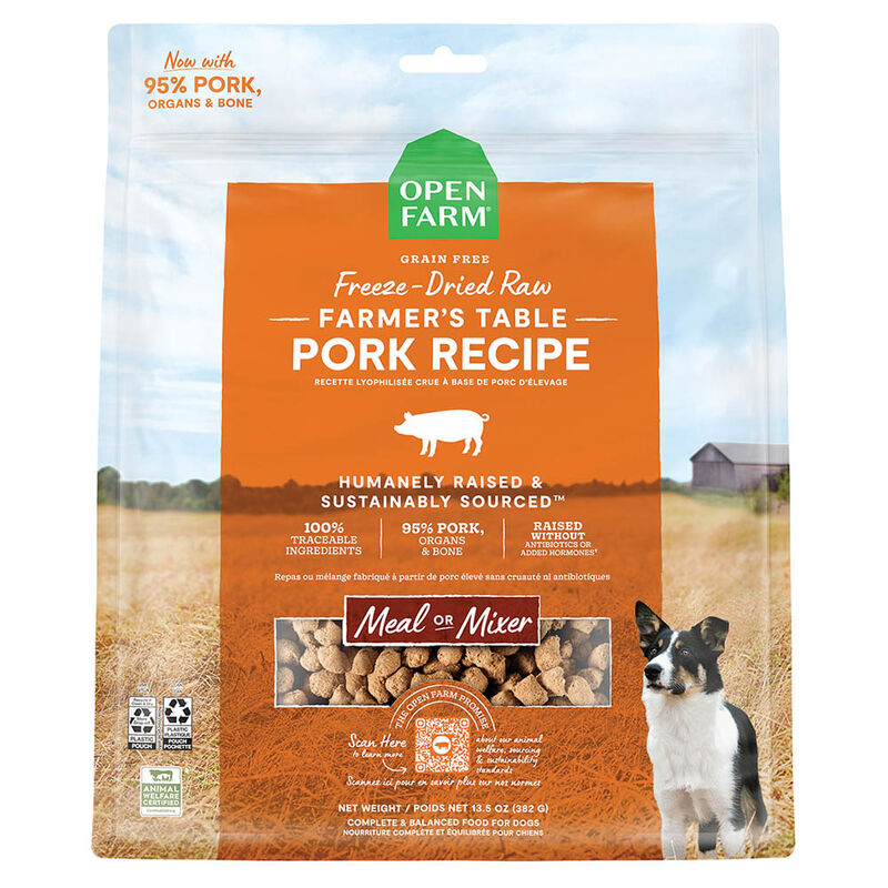 Open Farm, Farmer's Table Pork Freeze Dried Raw Dog Food - Freeze Dried Dog Food image number null
