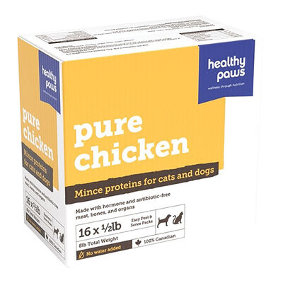 Healthy Paws, Pure Mince - Chicken & Organ - 16 x 1/2 lb