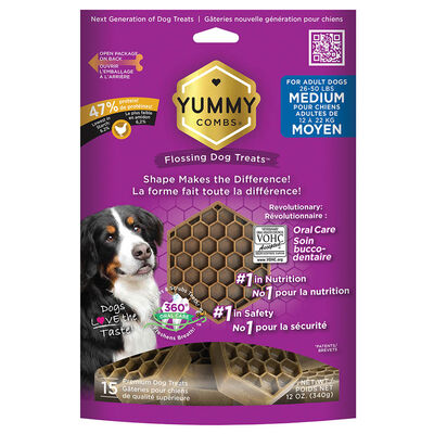 Pet's Best Life, Yummy Combs - Chicken - Medium