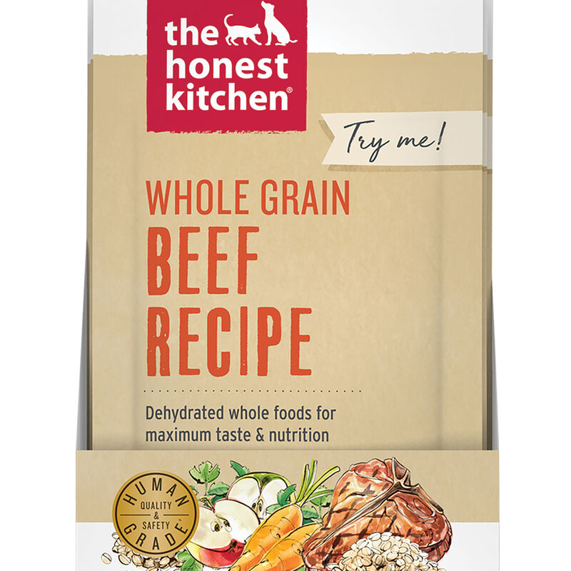 The Honest Kitchen, Adult - Whole Grain Beef - Single Serve - 42.5 g - Freeze Dried Dog Food image number null