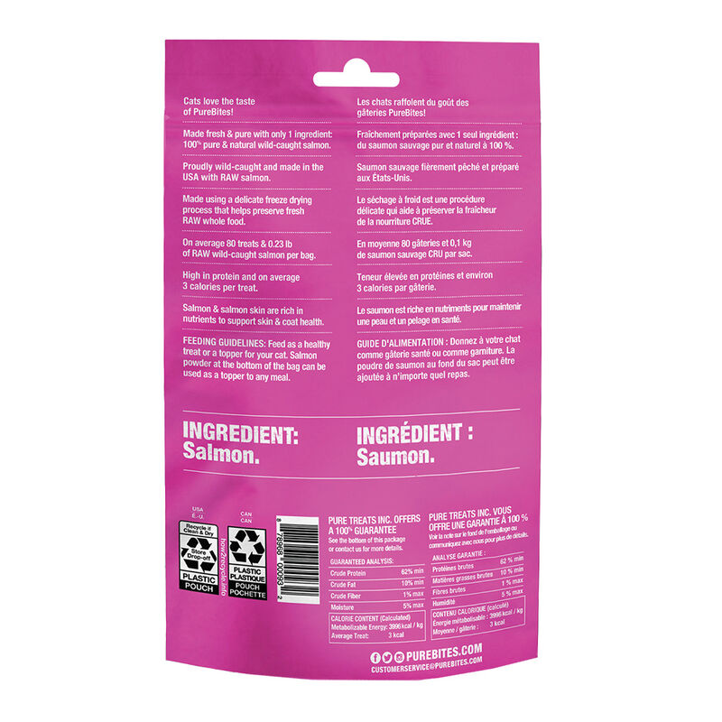 PureBites, Cat Treats - Salmon - Freeze Dried Cat Treat image number null