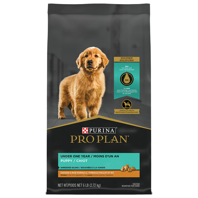 Purina Pro Plan Development Under One Year Puppy, Shredded Blend, Chicken & Rice Dry Dog Food Formul image number null