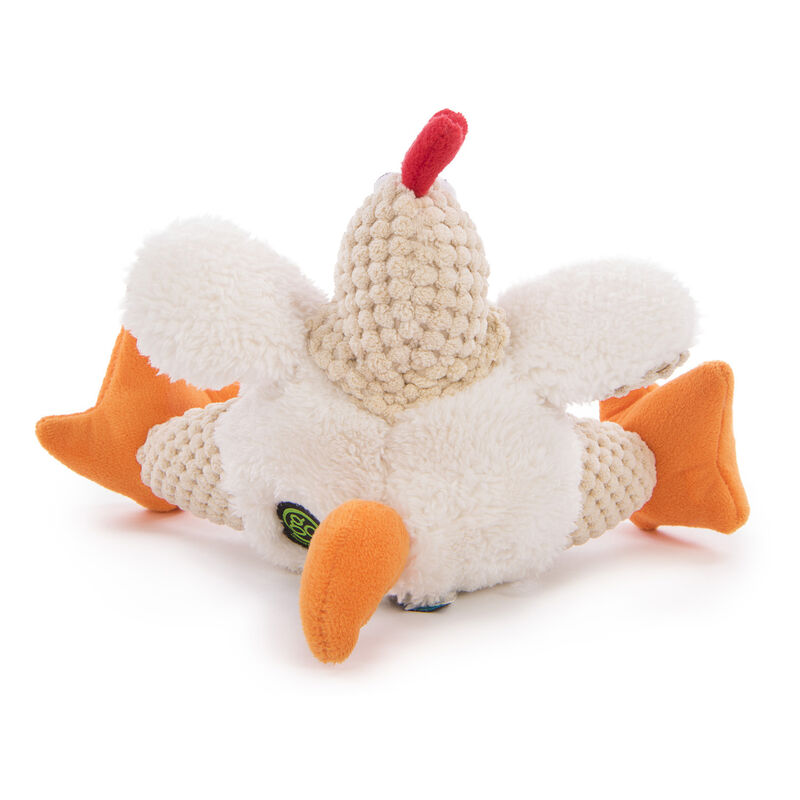 goDog Checkers Fat White Rooster - Dog Toy image number null