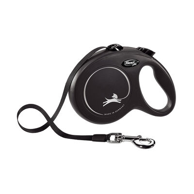 Flexi, Classic Tape Leash - Black - 5 m