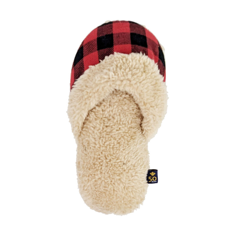 Ren’s 50th Anniversary Plaid Slipper Plush Dog Toy image number null