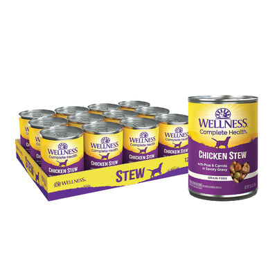 Wellness, Canned Dog Food, Chunks & Gravy, Chicken Stew with Carrots & Potatoes - 12.5 oz - Wet Dog