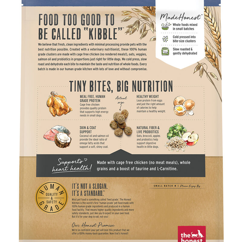 The Honest Kitchen, Small Breed, Whole Food Clusters, Whole Grain Chicken & Oat Recipe - Dry Dog Foo image number null
