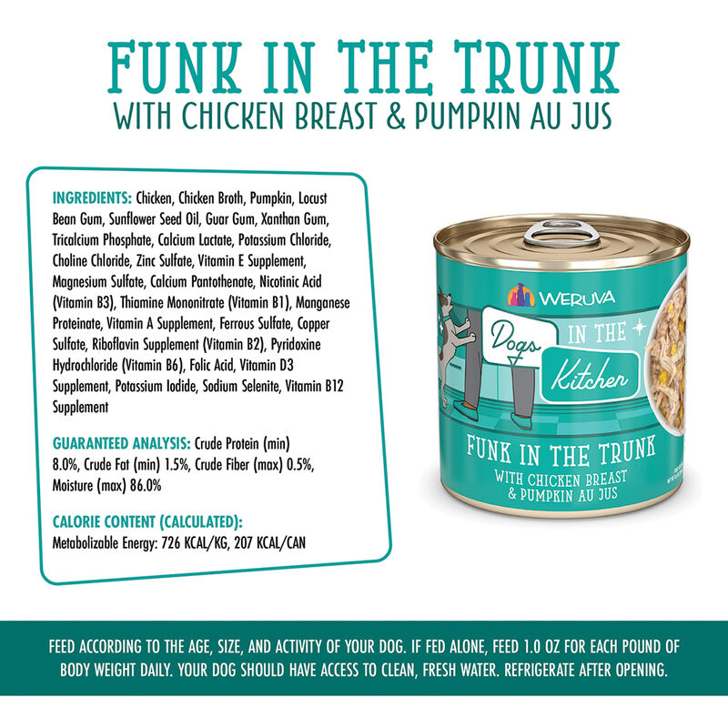 Weruva, Can, Adult - Funk in the Trunk - 283 g - Minced - Wet Dog Food image number null