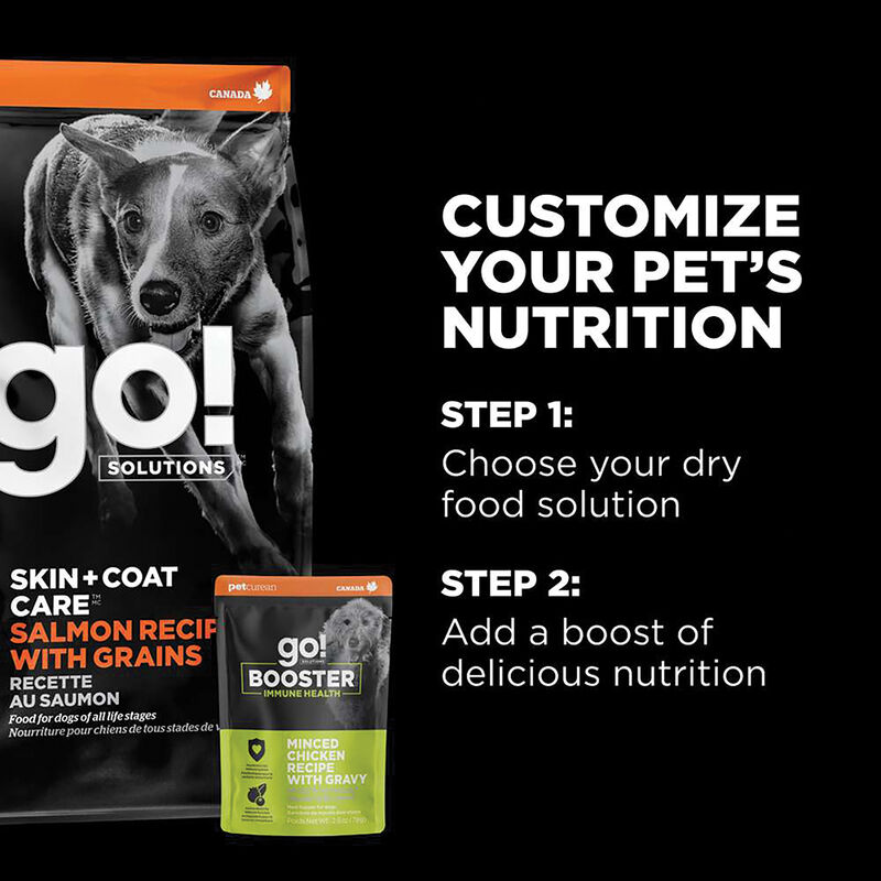 GO! SOLUTIONS,  BOOSTER Immune Health Minced Chicken with gravy - 78 g - Wet Dog Food image number null