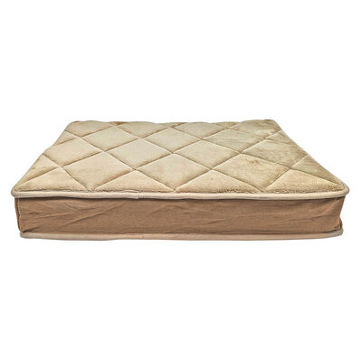 BeOneBreed, Diamond bed  - Linen + Irish Cream - Plush Dog Bed