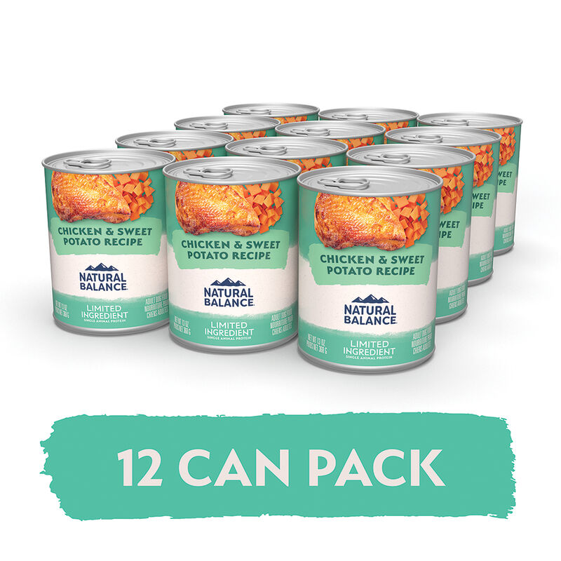 Natural Balance, Adult LID Chicken & Sweet Potato - 369 g - Wet Dog Food image number null