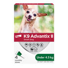 K9 Advantix II, Dog - Small - <4.5 kg - 4 pk image number null