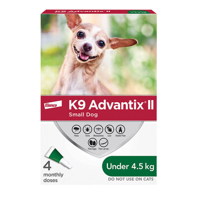 K9 Advantix II, Dog - Small - <4.5 kg - 4 pk
