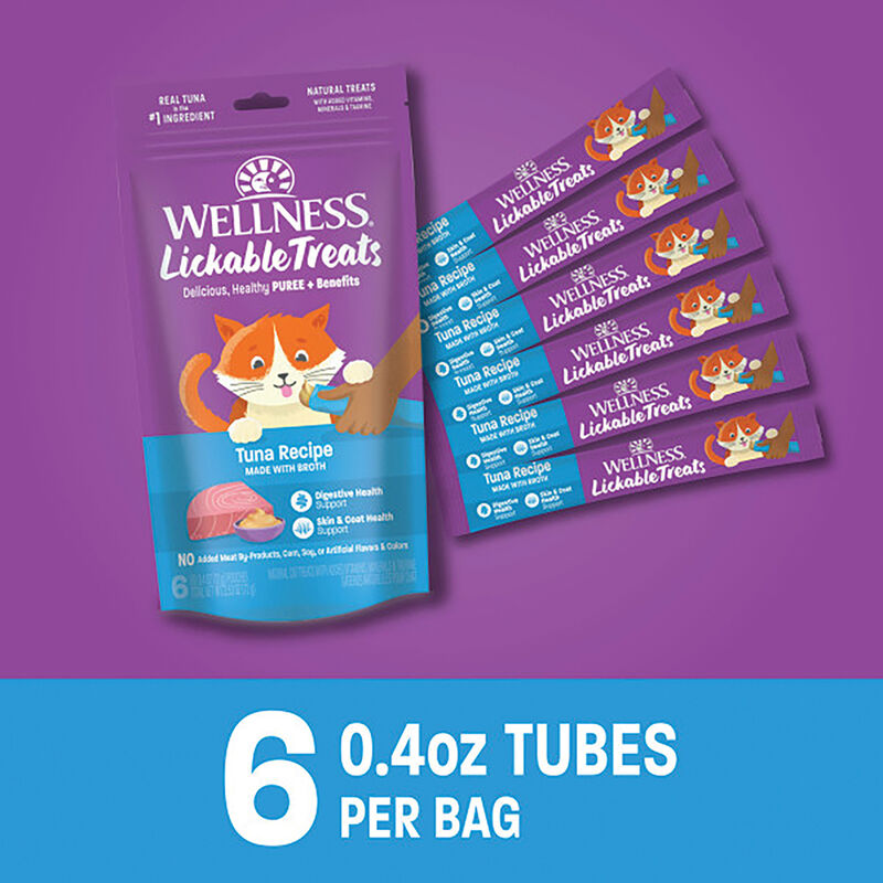 Wellness, Lickable Puree GF Treats - Tuna - 72 g - Cat Treats image number null