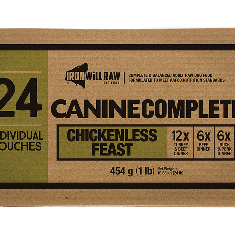 Iron Will Raw, Canine Complete, Chickenless Feast - 454 g  x 24 image number null