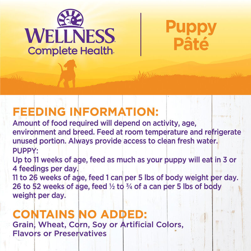 Wellness, Canned Dog Food, Just for Puppy - Wet Dog Food image number null