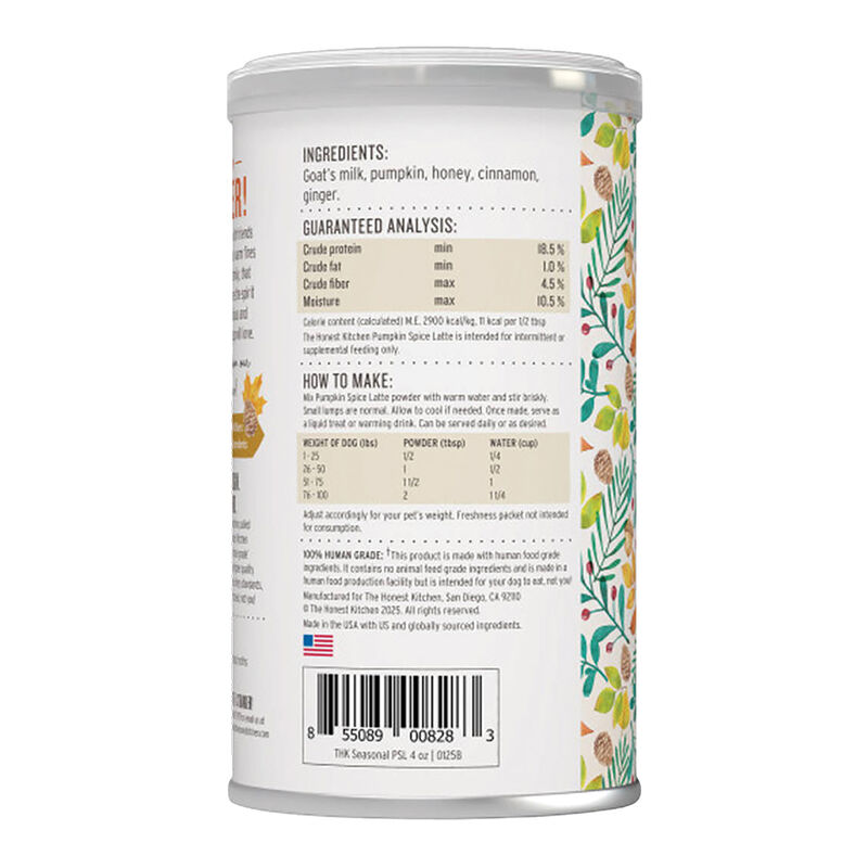 The Honest Kitchen, Instant Pumpkin Spice Latte for Dogs image number null