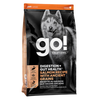 GO! SOLUTIONS, Adult - Digestion & Gut Health - Salmon w/ Ancient Grains - Dry Dog Food