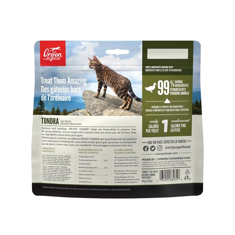 Orijen, Feline Freeze-Dried Treat - Tundra - 35 g - Freeze Dried Cat Treat image number null