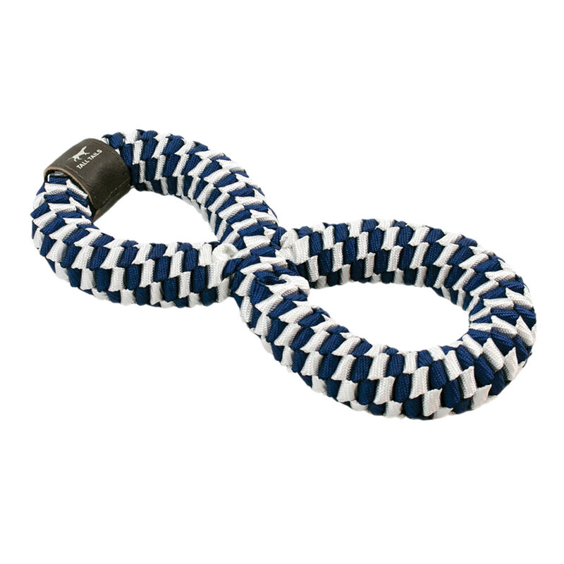 Tall Tails, Braided Bone - Navy - 9" - Toss Dog Toy image number null