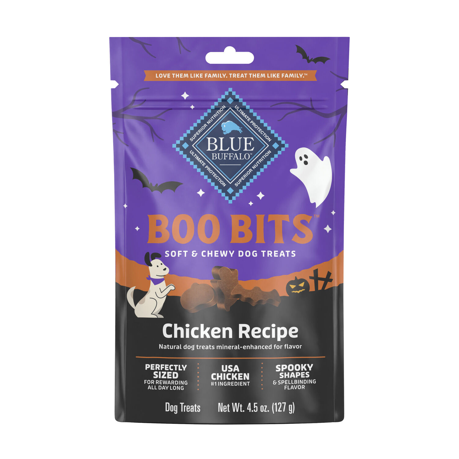 Blue Buffalo, Boo Bits - Chicken - 128 g - Dog Treat - Ren's Pets