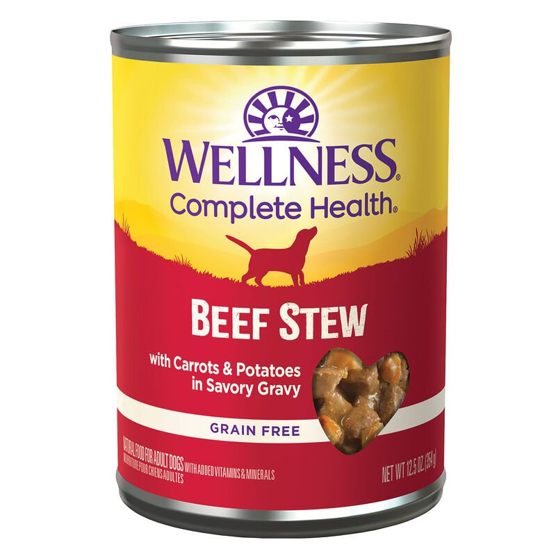 Wellness, Canned Dog Food, Chunks & Gravy, Beef Stew with Carrots & Potatoes - 12.5 oz - Wet Dog Foo image number null