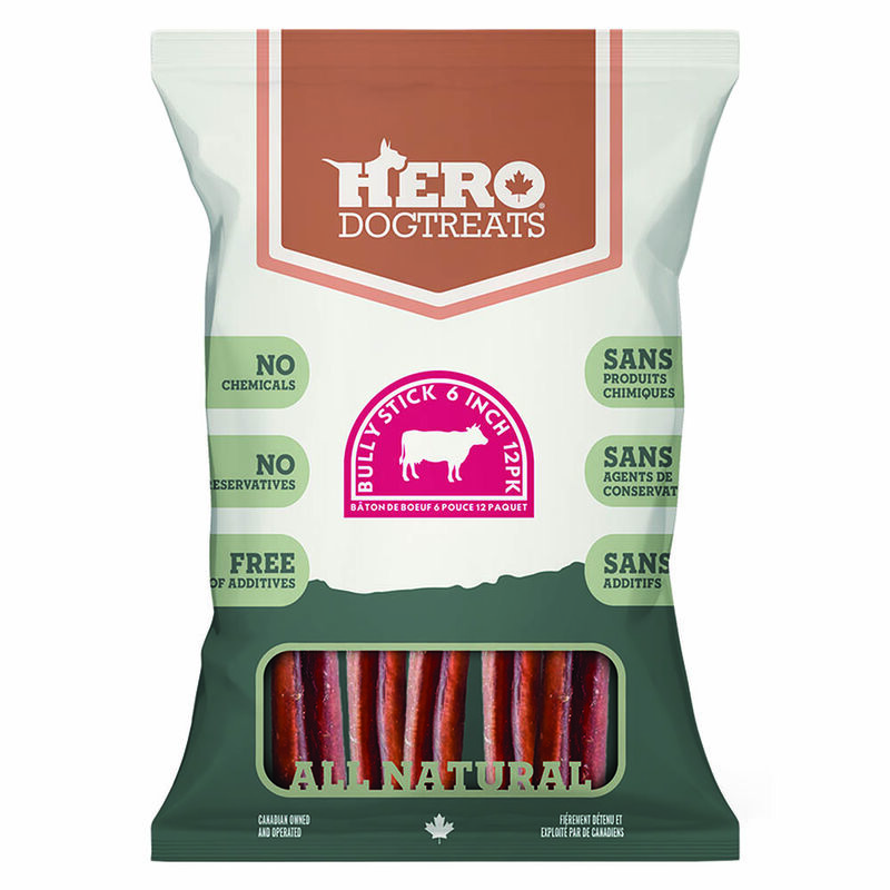 Hero, Bully Stick 6" - 12 Pk image number null