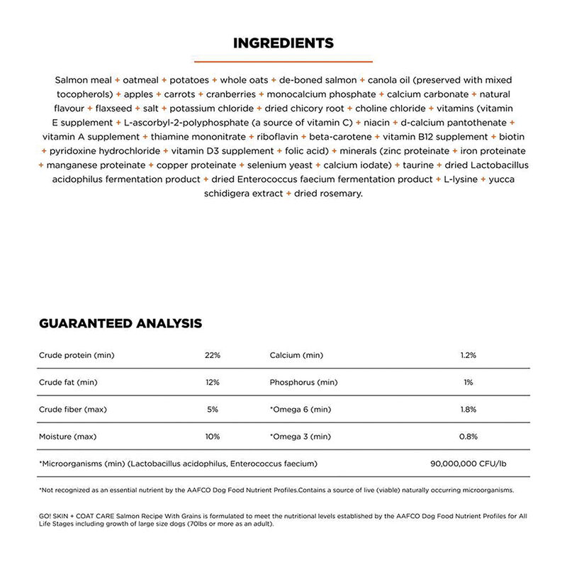 GO! SOLUTIONS SKIN + COAT CARE Salmon Recipe for dogs image number null