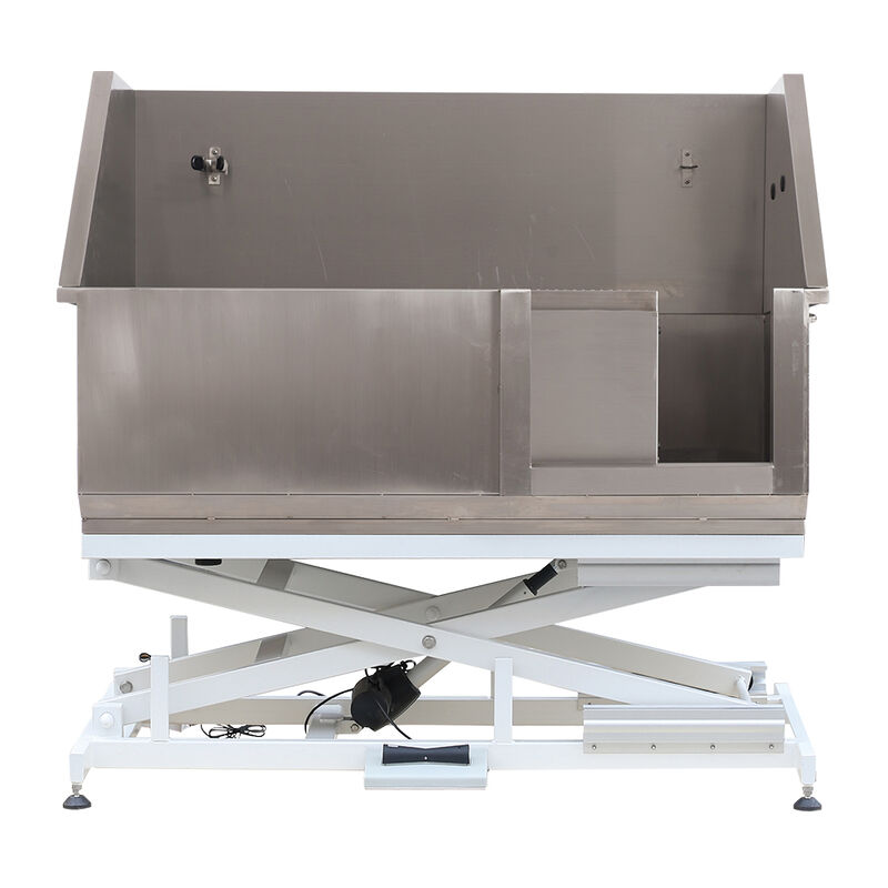 Q, Stainless Steel Tub w/ Electric Lifting Base & Sliding Door image number null