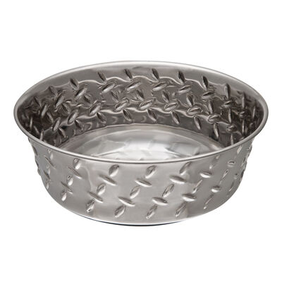 Ruff-N-Tuff, Diamond Plate Bowl With Non-Skid Bottom