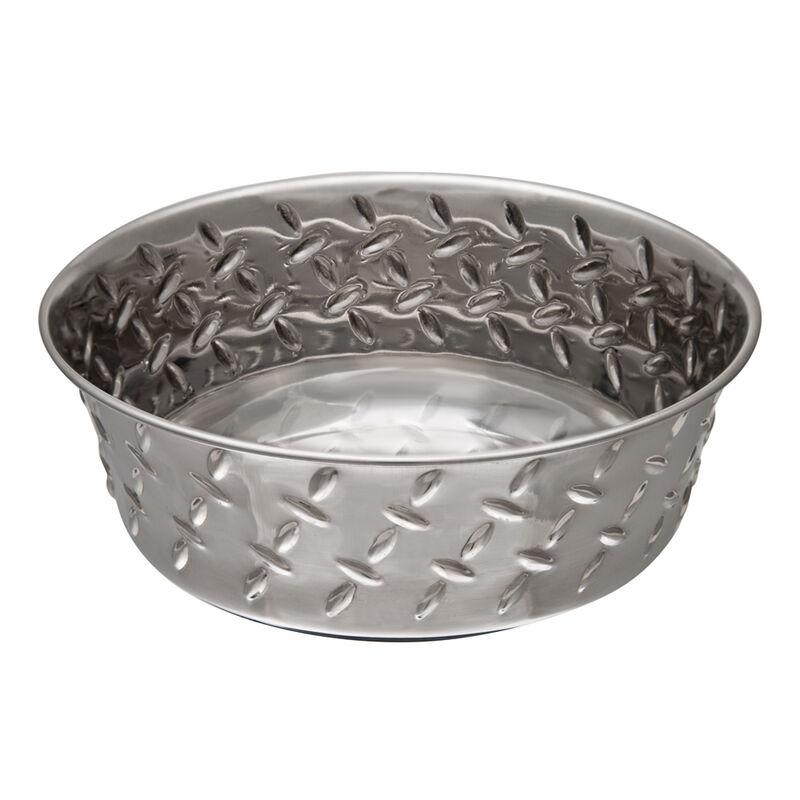 Ruff-N-Tuff, Diamond Plate Bowl With Non-Skid Bottom image number null