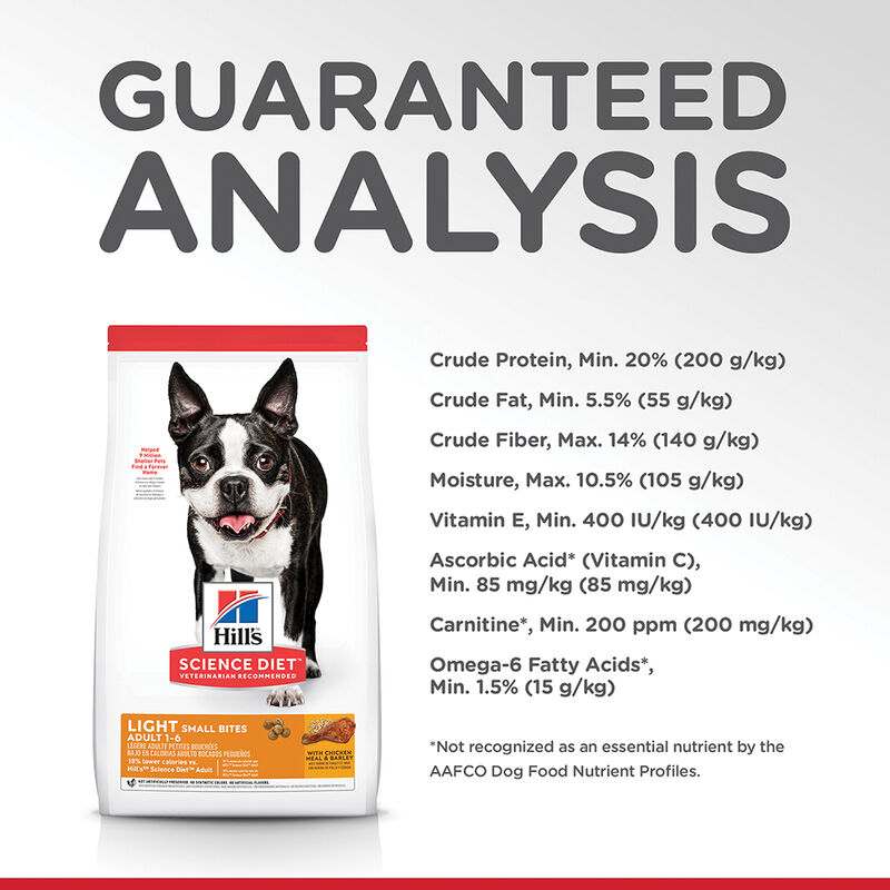 Science Diet, Adult Light Small Bites with Chicken Meal & Barley Dry Dog Food for healthy weight man image number null