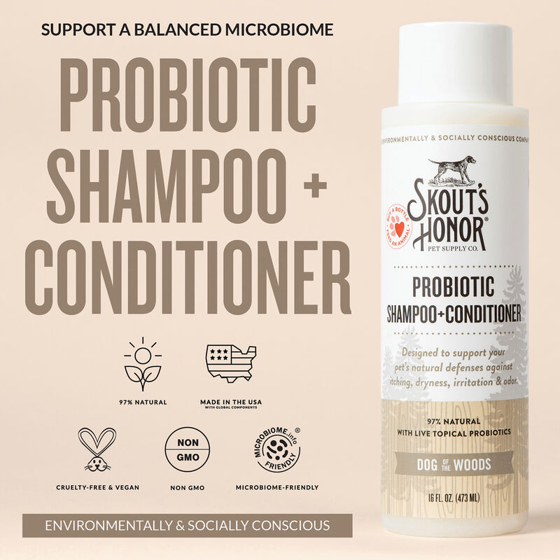 Skouts Honor, Probiotic Shampoo+Conditioner-DogoftheWoods-16oz image number null