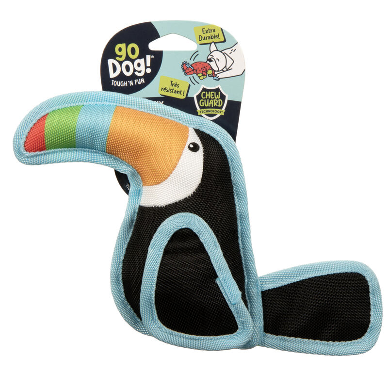 goDog Flap 'N Fun Tico Toucan - Dog Toy image number null