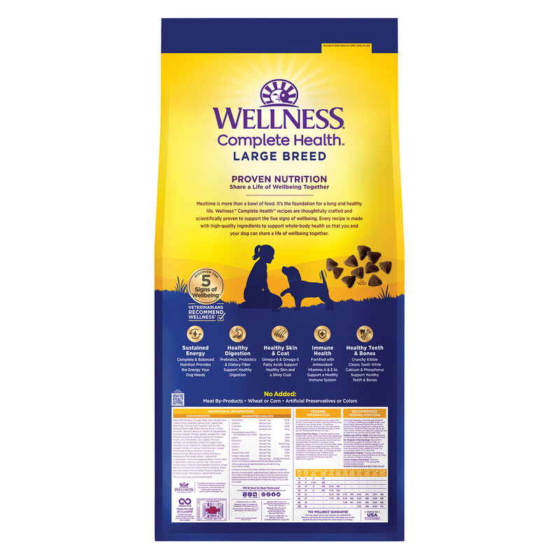 Wellness, Puppy Large Breed - Complete Health - Chicken, Salmon & Brown Rice - 13.6kg - Dry Dog Food image number null