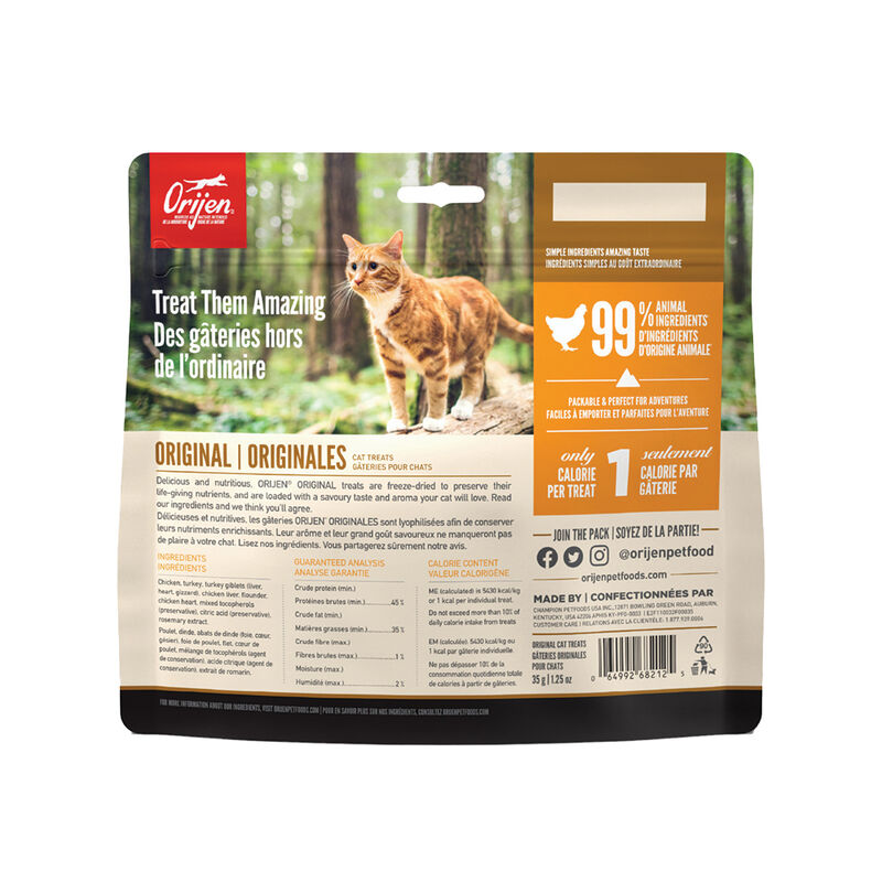 Orijen, Feline, Freeze Dried Treat - Original - 35 g - Freeze Dried Cat Treat image number null