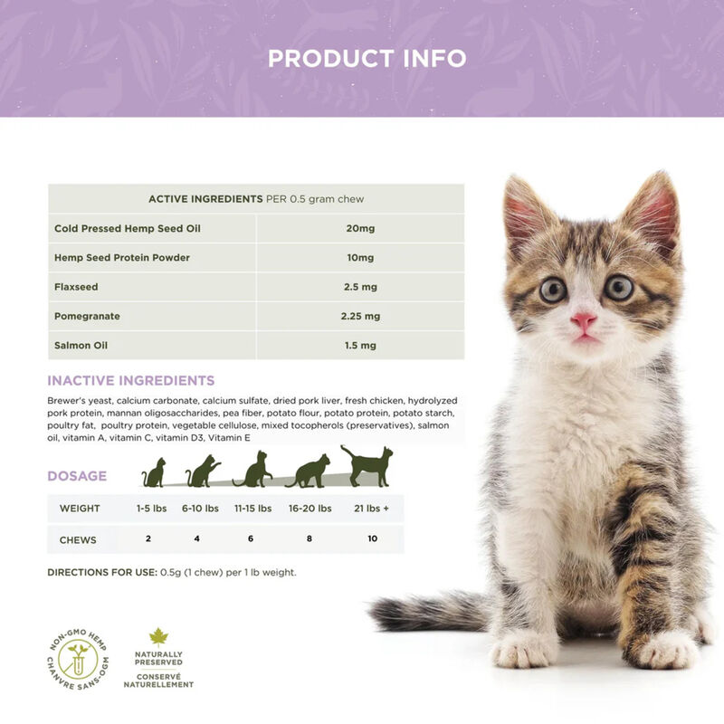 True Leaf, Anti-Hairball Support Chews for Cats image number null