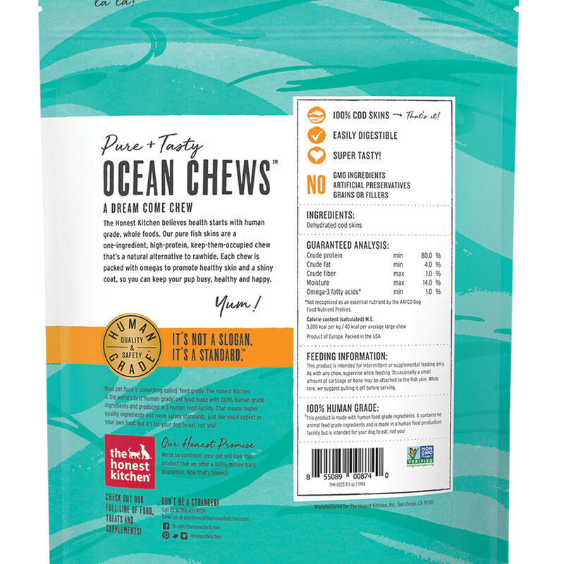 The Honest Kitchen, Wild Caught Cod - Beams - Freeze Dried Dog Treat image number null