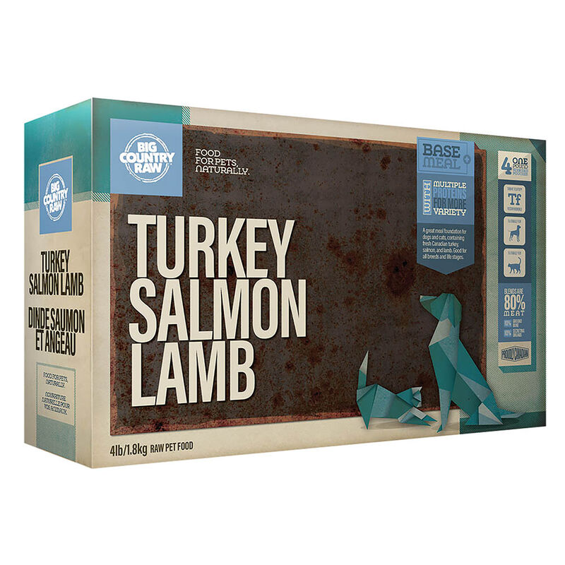 Big Country Raw, Turkey Salmon Lamb - 4 lb - Frozen Dog Food image number null
