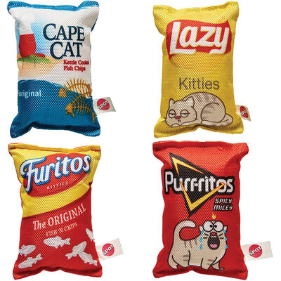 SPOT, Fun Food, Kitty Chips - Asst 4" - Chase Cat Toy