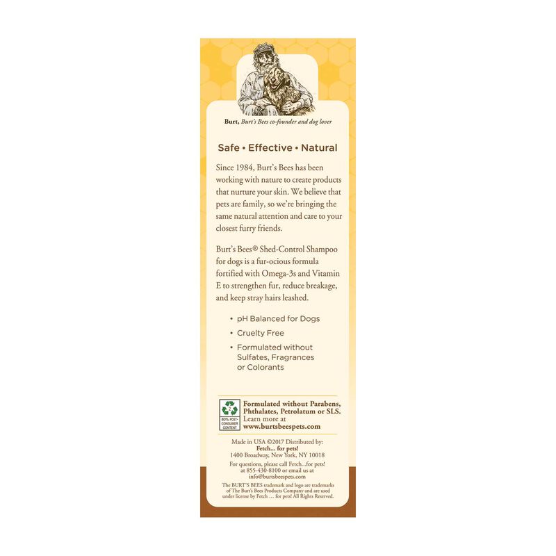 Burt's Bees, Shed Control Dog Shampoo - 473 ml image number null
