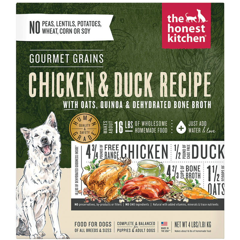 The Honest Kitchen, Gourmet Grains, Chicken & Duck Recipe - Freeze Dried Dog Food image number null