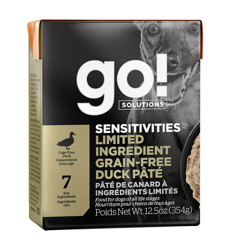 GO! SOLUTIONS, SENSITIVITIES Limited Ingredient Grain Free Duck PÃ¢tÃ© for dogs - Wet Dog Food image number null