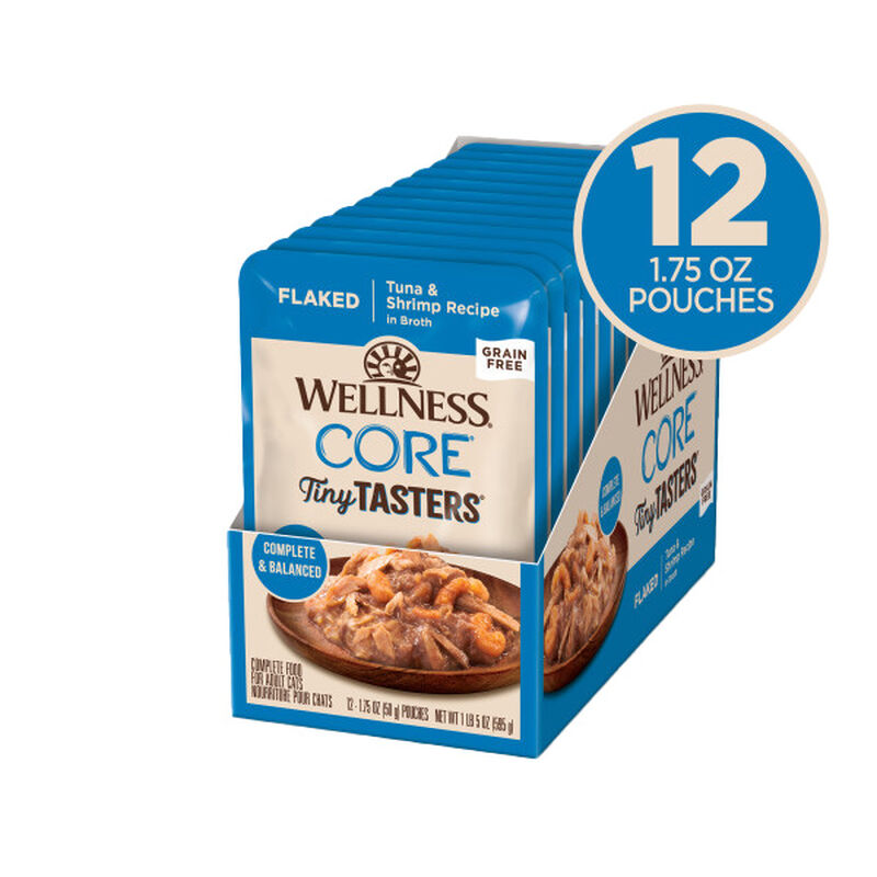 Wellness, CORE Tiny Tasters - Flaked Tuna & Shrimp in Sauce - 50 g - Wet Cat Food image number null
